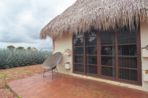 Exterior de habitación de aldea